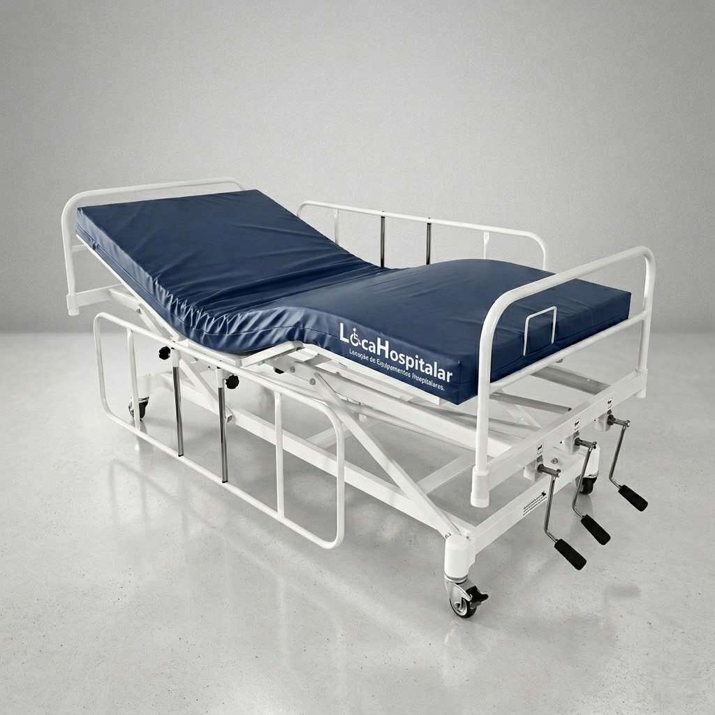 Cama Hospitalar Manual 3 Movimentos Com Colchão 1 Aluguel de Cama Hospitalar Manual 3 Movimentos Com Colchão em Belém