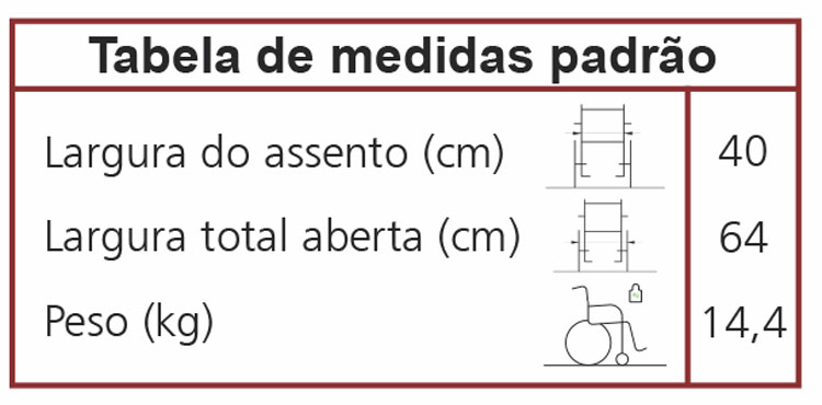 CADEIRA DE RODAS SIMPLES (PNEU INFLÁVEL) ATÉ 85KG 3