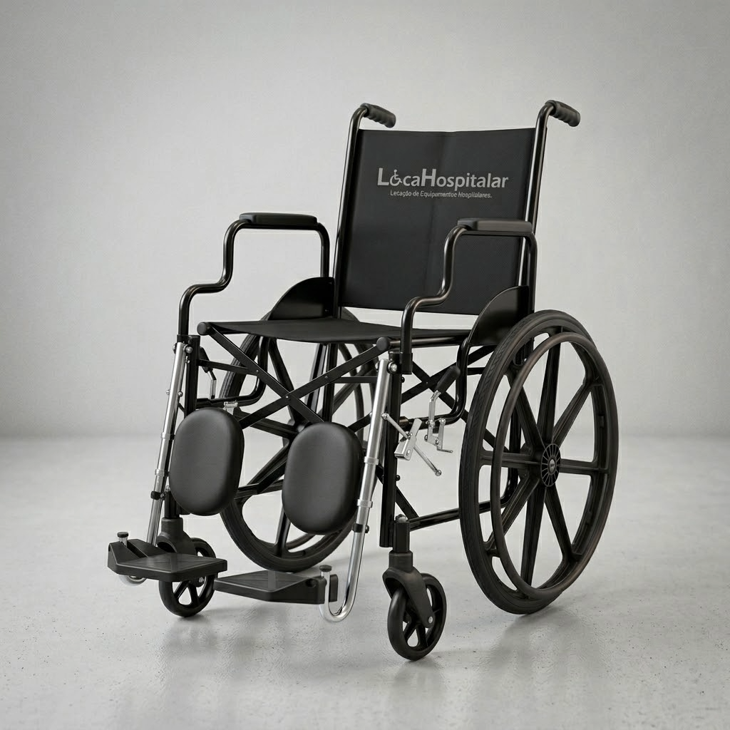 Cadeira De Rodas Elevações (Pneu Maciço) Até 100kg 1 Aluguel de Cadeira De Rodas com Elevações de pernas (Pneu Maciço) Até 100kg